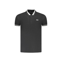 Cavalli Class Men&#39;s Black Cotton Polo Shirt - M
