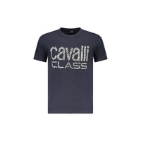 Cavalli Class Men's Blue Cotton  T-Shirt - XL