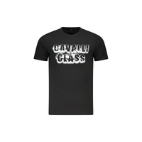 Cavalli Class Men&#39;s Black Cotton  T-Shirt - 2XL