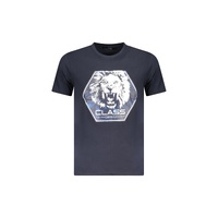 Cavalli Class Men&#39;s Blue Cotton T-Shirt - XL