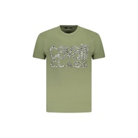Cavalli Class Men&#39;s Green Cotton  T-Shirt - L