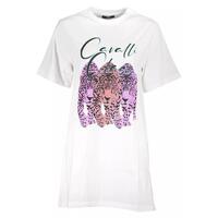 Cavalli Class Women's White Cotton Dress - XL