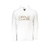 Cavalli Class Men's White Cotton Sweater - 3XL
