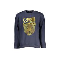 Cavalli Class Men's Blue Cotton Sweater - S