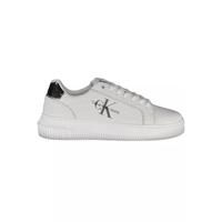 Calvin Klein Women's White Polyester Sneaker - 40 EU