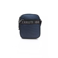 Cerruti 1881 Men's Elegant Blue Nylon-Leather Messenger Bag - One Size