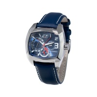 Chronotech Men's Blue Leather Watch - One Size