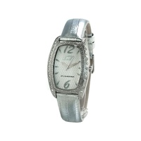 Chronotech Women's Silver Leather Watch - One Size