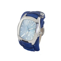 Chronotech Men&#39;s Blue Leather Watch - One Size