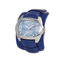 Chronotech Men's Blue Leather Watch - One Size