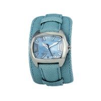 Chronotech Unisex's Green Leather Watch - One Size