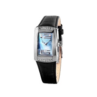 Chronotech Women&#39;s Black Leather Watch - One Size