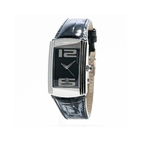 Chronotech Women's Black Leather Watch - One Size