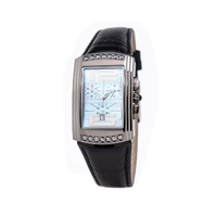 Chronotech Unisex's Black Leather Watch - One Size