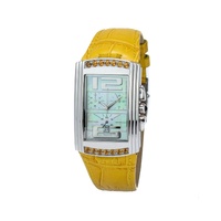 Chronotech Women's Yellow Leather Watch - One Size