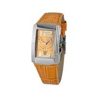 Chronotech Men&#39;s Orange Leather Watch - One Size