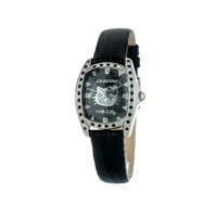 Chronotech Women&#39;s Black Leather Watch - One Size