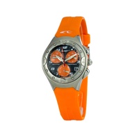 Chronotech Women's Orange Rubber Watch - One Size
