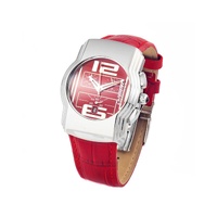 Chronotech Women's Red Leather Watch - One Size