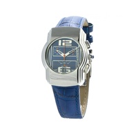 Chronotech Women's Blue Leather Watch - One Size