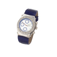 Chronotech Women's Blue Leather Watch - One Size