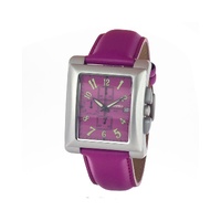 Chronotech Men's Purple Leather Watch - One Size