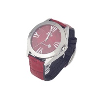 Chronotech Men&#39;s Black Leather Watch - One Size