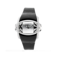 Chronotech Unisex&#39;s Black Leather Watch - One Size