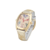 Chronotech Unisex's Silver Leather Watch - One Size