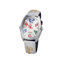 Chronotech Unisex&#39;s Black Leather Watch - One Size