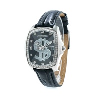 Chronotech Women's Black Leather Watch - One Size