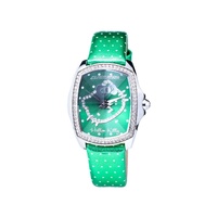 Chronotech Women's Green Leather Watch - One Size
