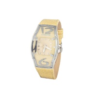 Chronotech Men&#39;s Yellow Leather Watch - One Size