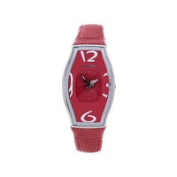 Chronotech Women's Red Leather Watch - One Size