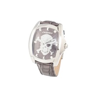 Chronotech Men&#39;s Gray Leather Watch - One Size