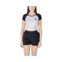 Converse Women's Black And White Cotton Tops &amp; T-Shirt - 40 IT