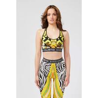 Logo Elastic Stretch Top with Front and Rear Opening L Women