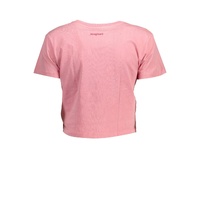 Desigual Women's Chic Pink Embellished Cotton Tee - XL