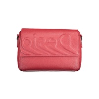 Desigual Women&#39;s Chic Red Contrasting Detail Shoulder Bag - One Size