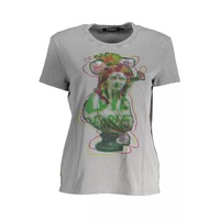 Desigual Women's Gray Cotton Tops &amp; T-Shirt - XL