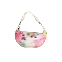 Desigual Women's Chic White Expandable Handbag with Contrasting Accents - One Size