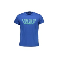Diesel Men's Sleek Blue Crew Neck Logo Tee - XL