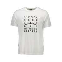 Diesel Men's Crisp White Crew Neck Logo Tee - XL