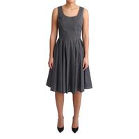 Sleeveless A-line Dress with Polka Dot Pattern 42 IT Women