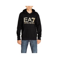 EA7 Emporio Armani Men&#39;s Black Cotton Sweater - 46 IT