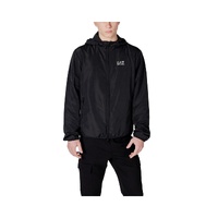 EA7 Emporio Armani Men's Black Polyester Jacket - 48 IT