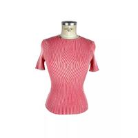 Tight V-Neck T-Shirt with Logo Detail 44 IT Women