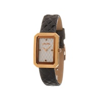 Folli Follie Women's Black Leather Watch - One Size