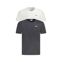 Fila Men's White Cotton  T-Shirt - S