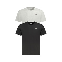 Fila Men's Black Cotton  T-Shirt - 2XL